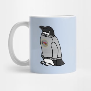 Penguin Wearing a Sweater at Christmas Mug